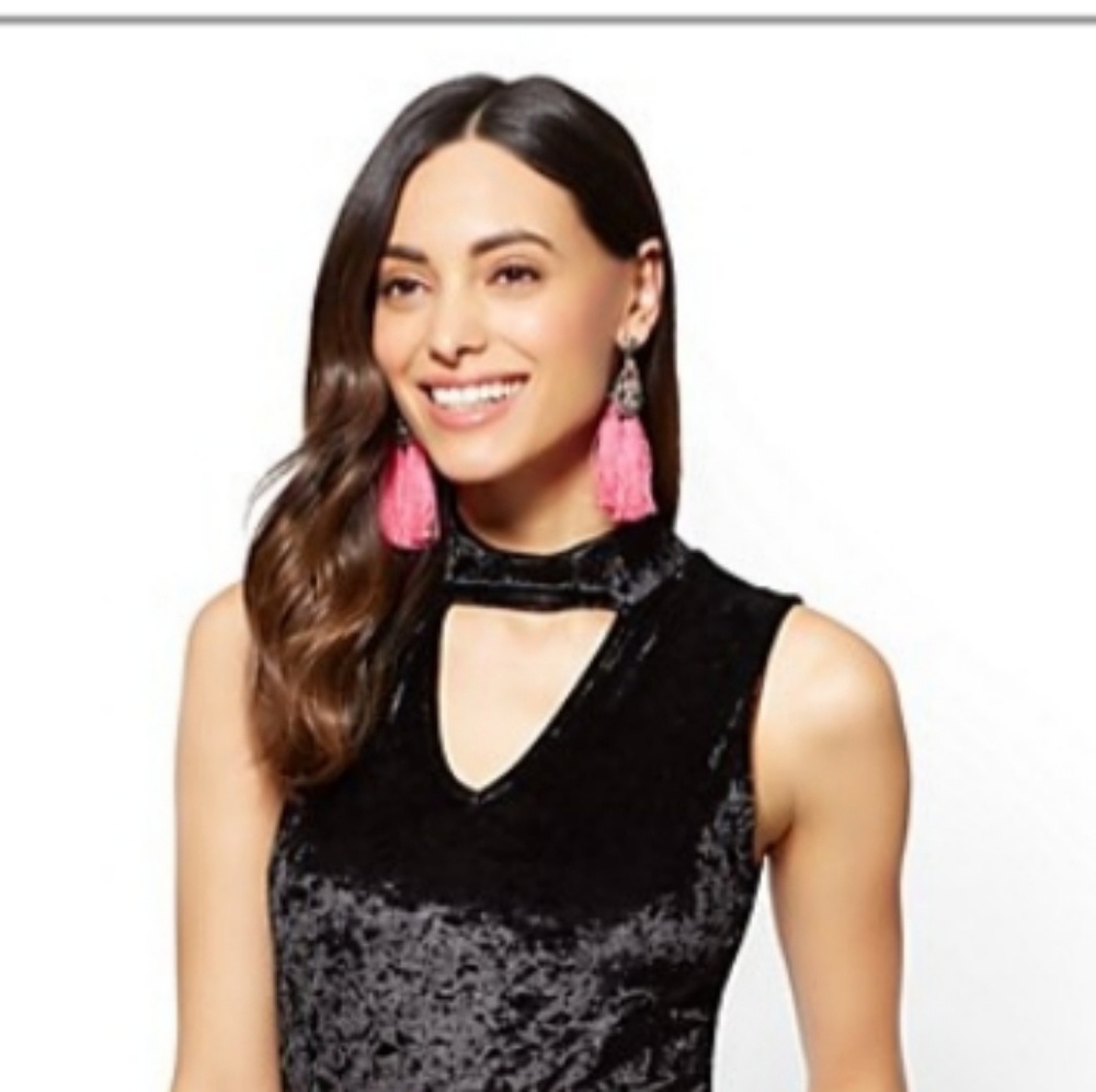 7th Avenue Velvet Choker Bodysuit